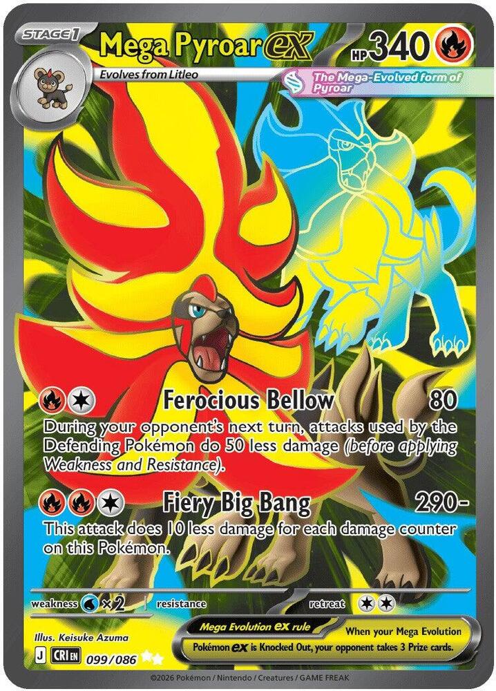 Mega Pyroar ex 099/086 - Chaos Rising (English)