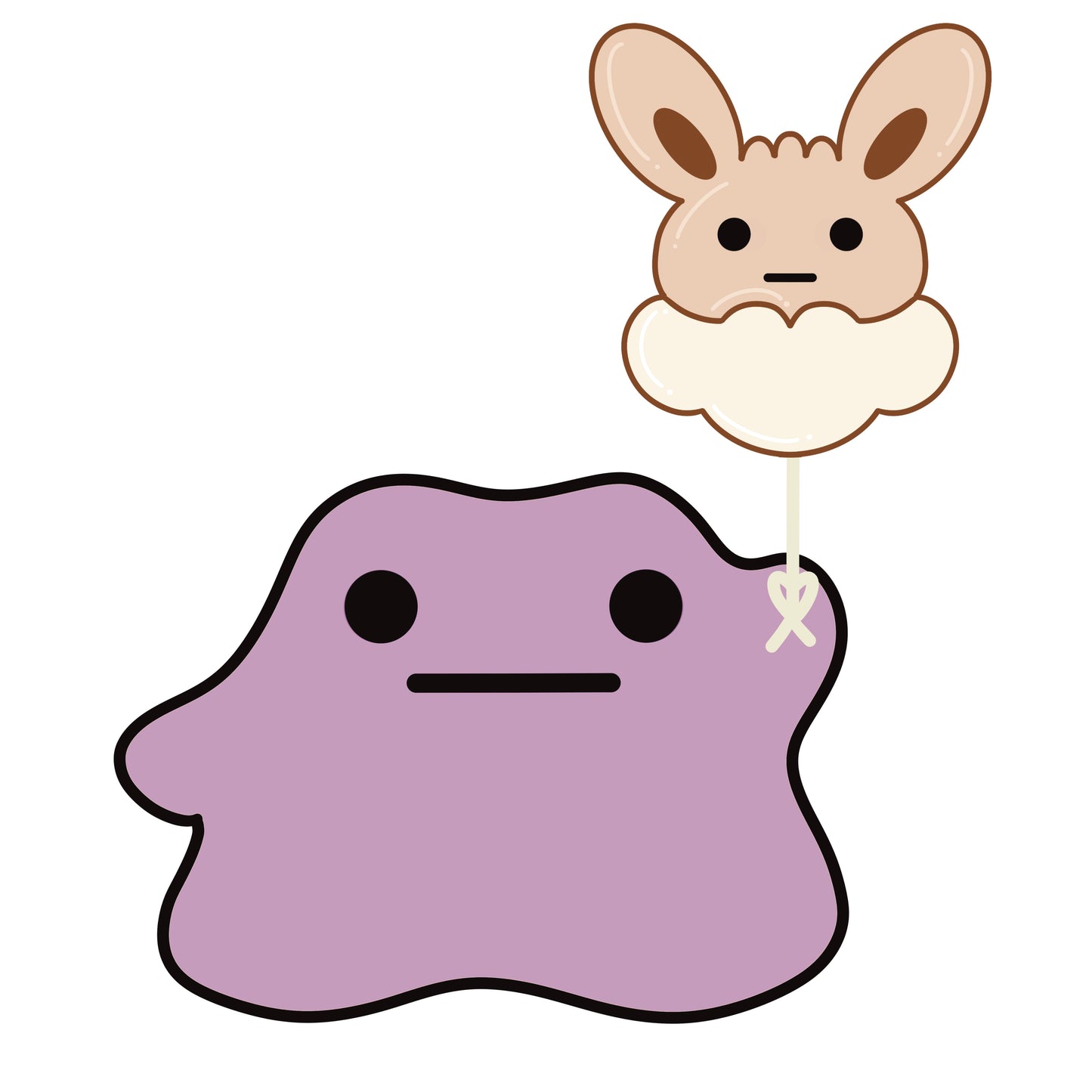 Ditto with Balloon Sticker