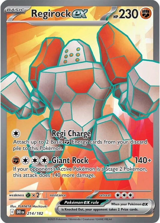 Regirock ex 214/182 - Destined Rivals (English)