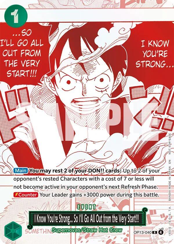 I Know Your're Strong... So I'll Go All Out from the Very Start!! - OP13-040 3rd Anniversary Promo (English)