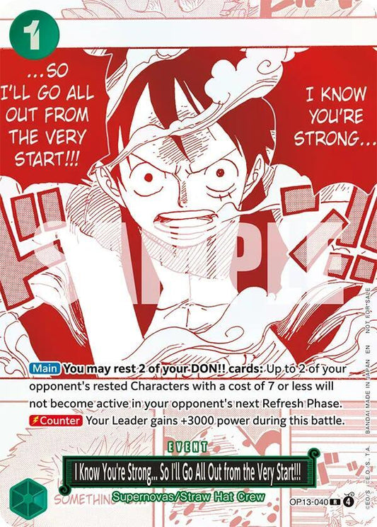 I Know Your're Strong... So I'll Go All Out from the Very Start!! - OP13-040 3rd Anniversary Promo (English)