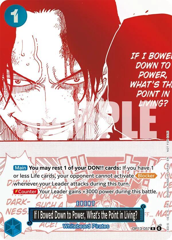 If Bowed Down to Power, What's the Point in Living? - OP13-057 3rd Anniversary Promo (English)