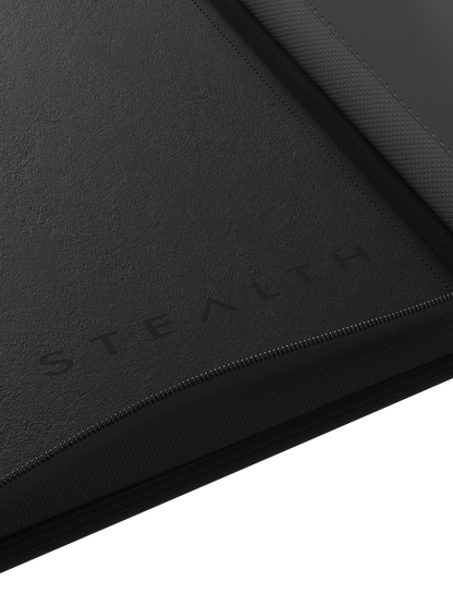 Stealth 12 Pocket Zip Binder - Black