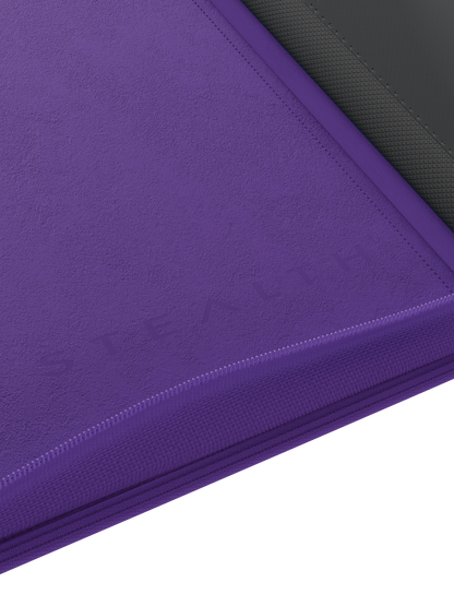 Stealth 12 Pocket Zip Binder - Purple