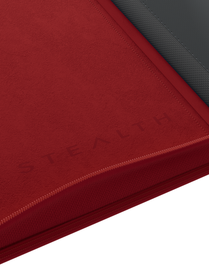 Stealth 12 Pocket Zip Binder - Red