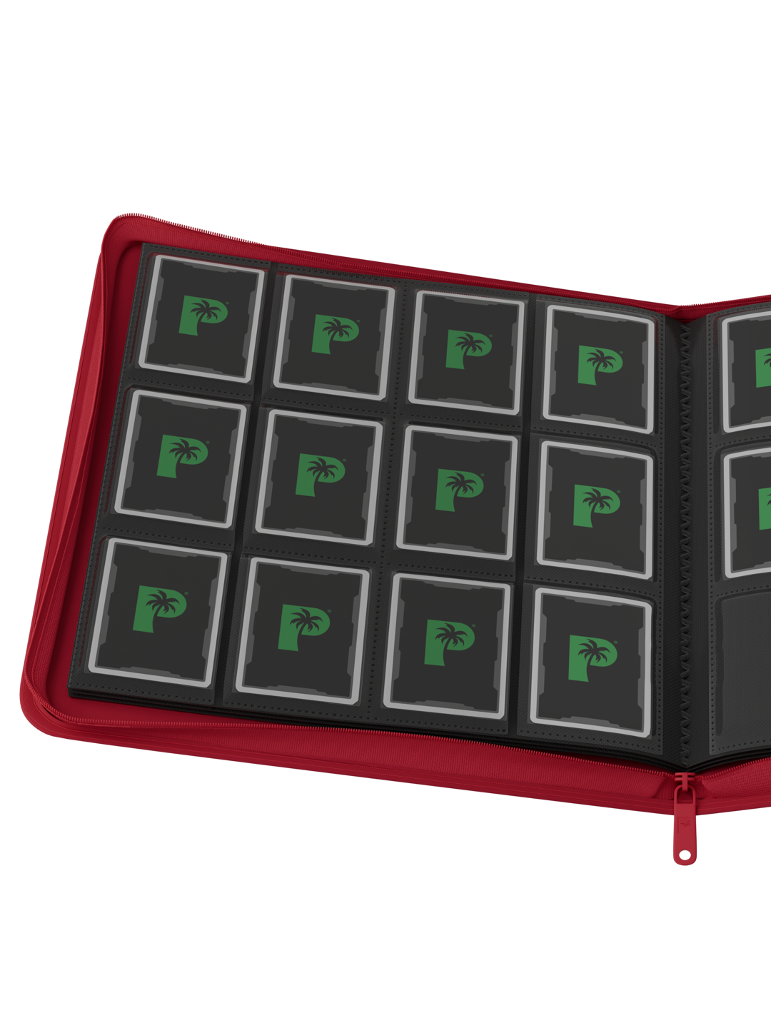 Stealth 12 Pocket Zip Binder - Red