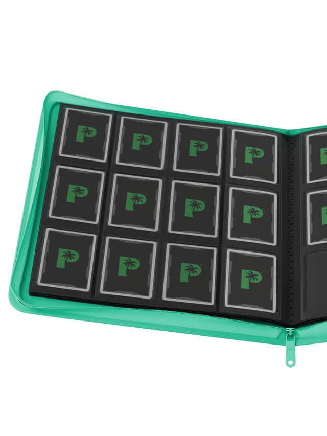 Stealth 12 Pocket Zip Binder - Turquoise