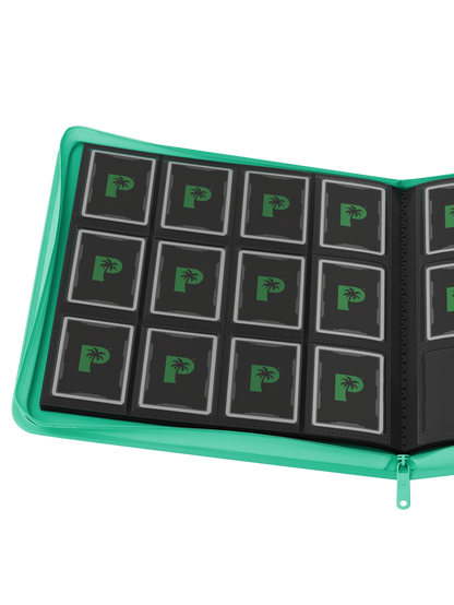 Stealth 12 Pocket Zip Binder - Turquoise