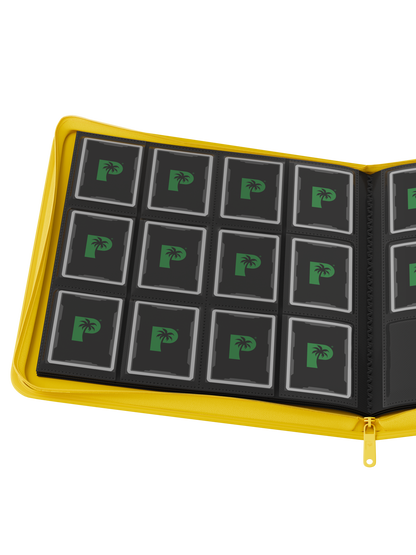 Stealth 12 Pocket Zip Binder - Yellow