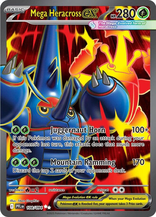 Mega Heracross ex 108/094 - Phantasmal Flames (English)