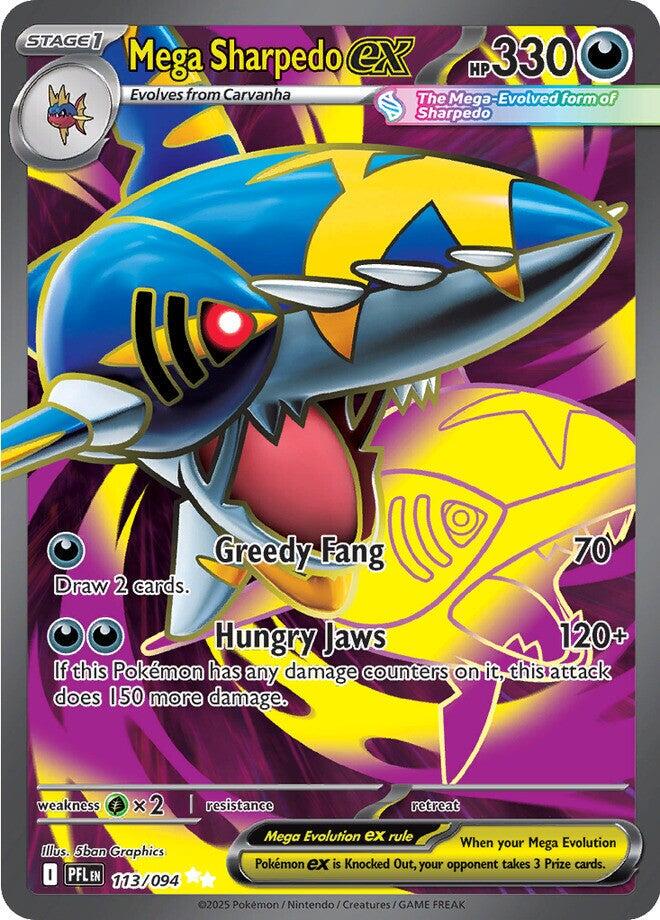 Mega Sharpedo ex 113/094 - Phantasmal Flames (English)