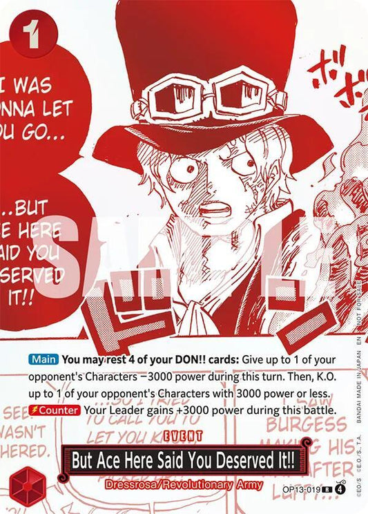 But Ace Said Here You Deserved It!! - OP13-019 3rd Anniversary Promo