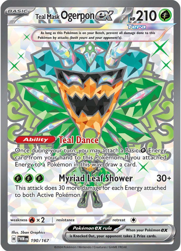 Teal Mask Ogerpon ex 190/167 - Twilight Masquerade (English)