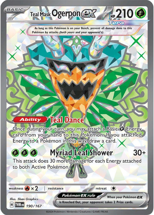 Teal Mask Ogerpon ex 190/167 - Twilight Masquerade (English)